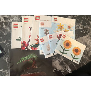 Lego Flower Instructions Manual Books Set Of 9